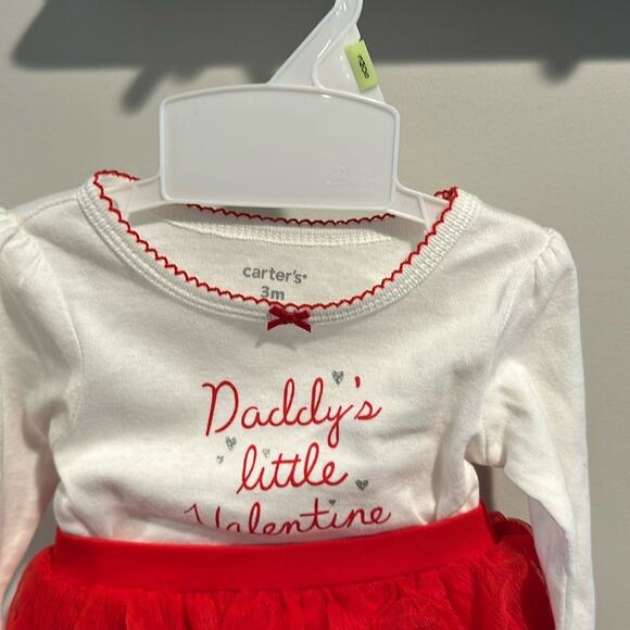 Carter’s 3 Month Baby Valentine’s Day Tutu Two-Piece Set - Picture 2 of 11